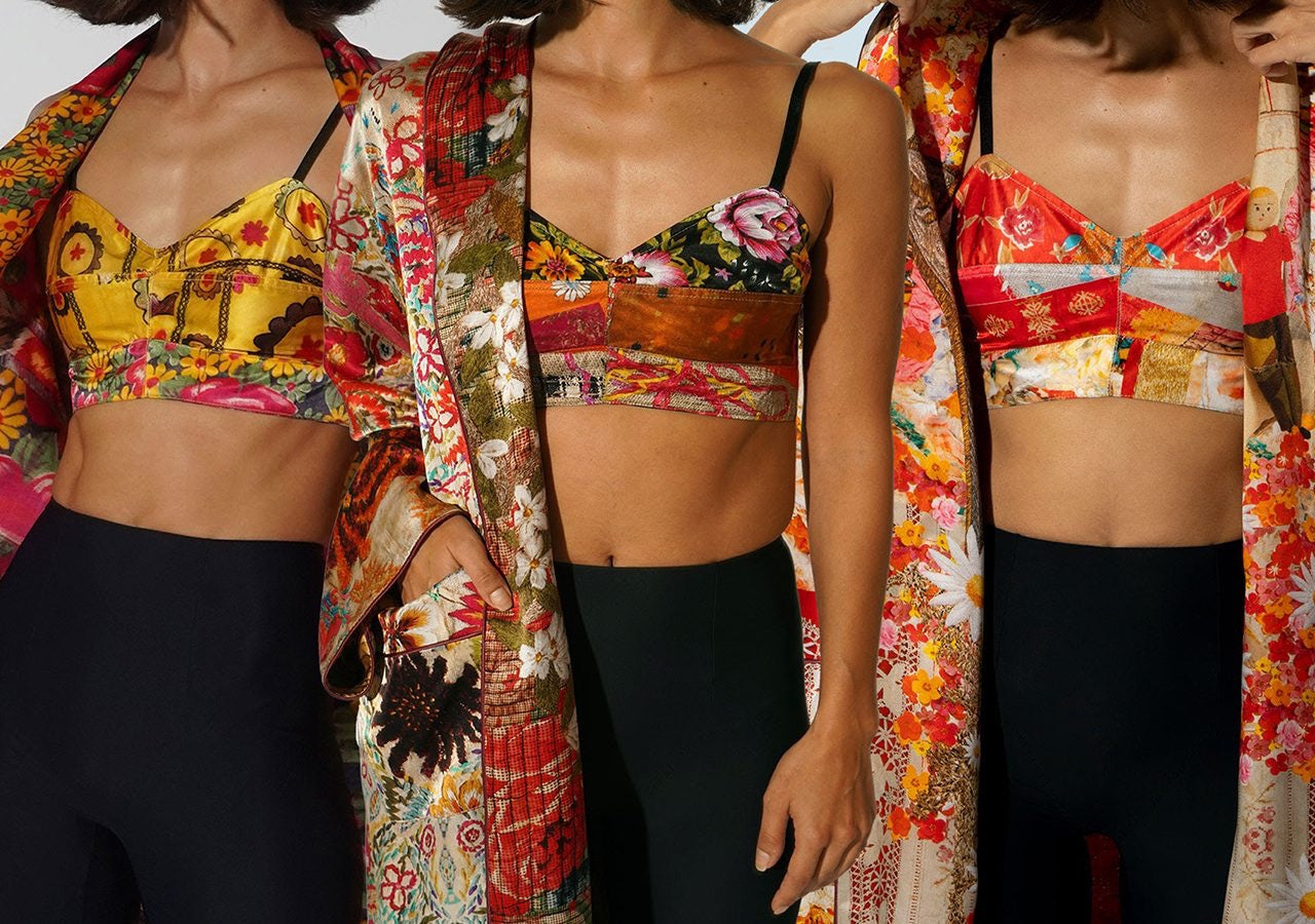 Bralettes in upcycled silk