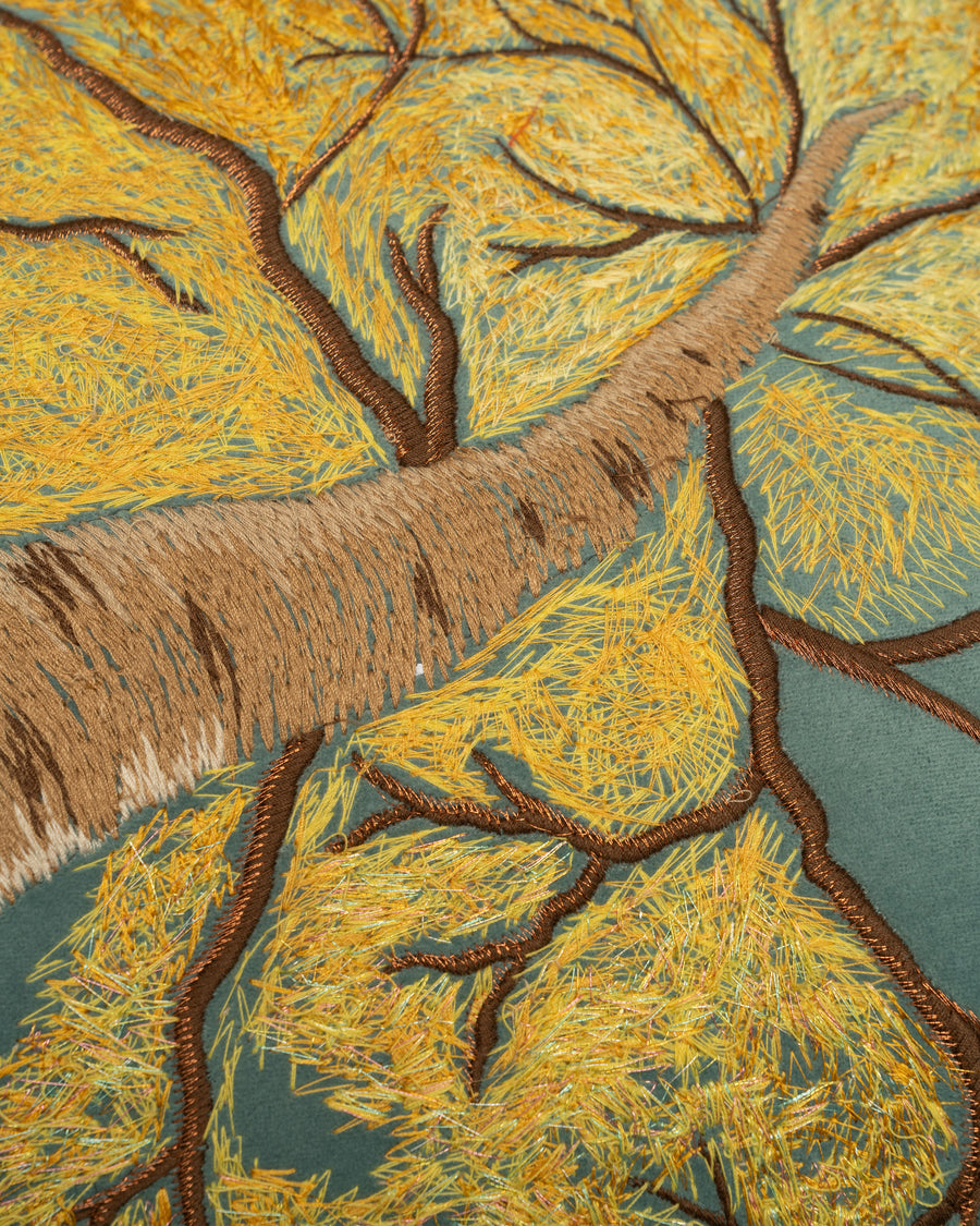 Abundance embroidery detail close-up