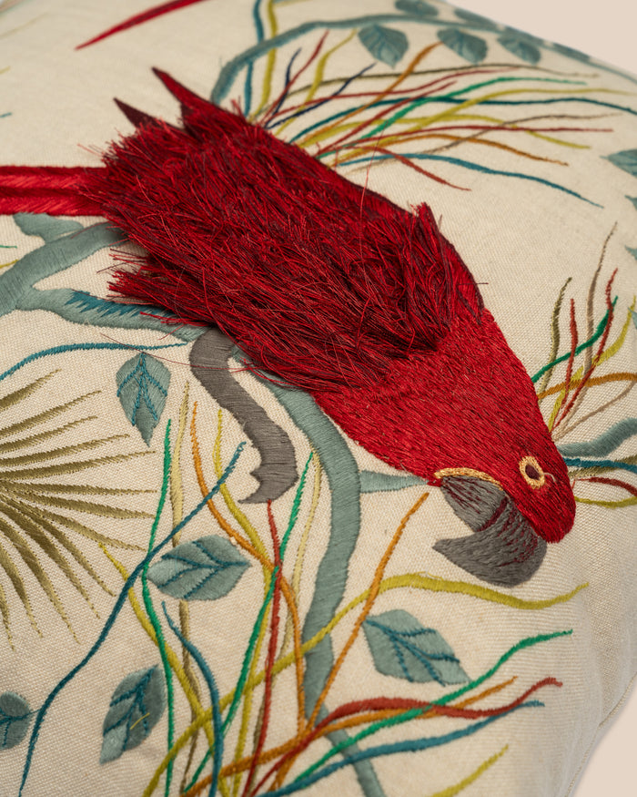 Amazonia embroidery detail close-up