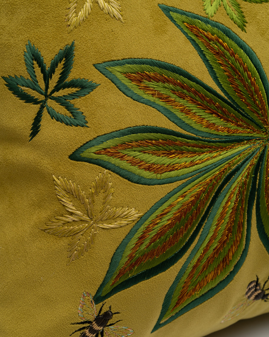 Bees on a High embroidery detail close-up