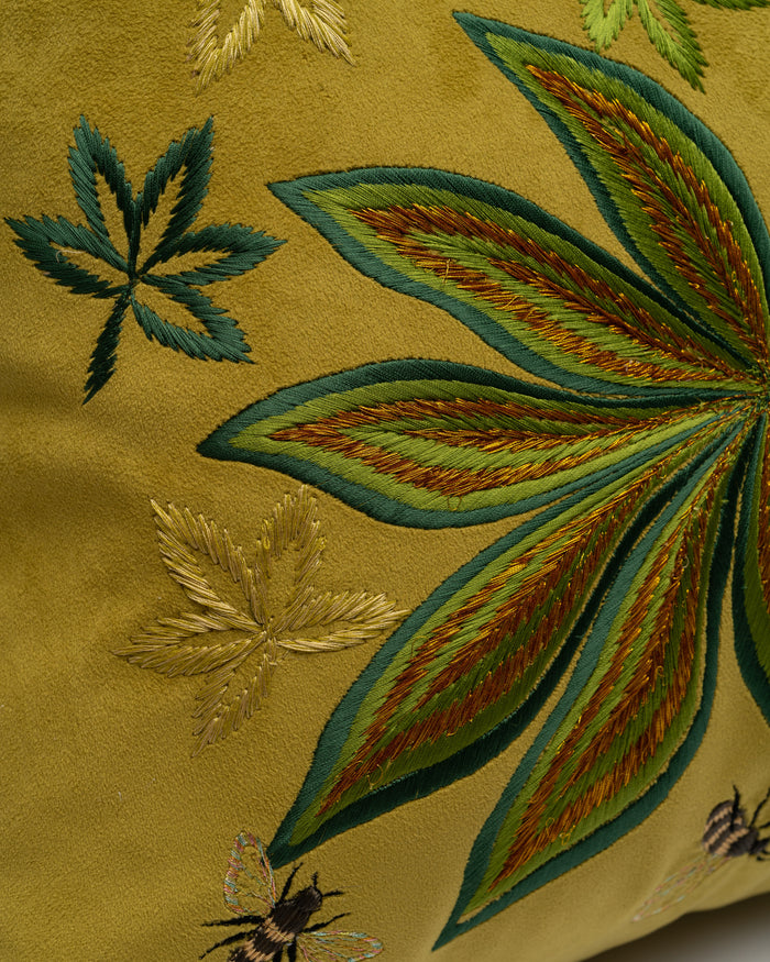 Bees on a High embroidery detail close-up