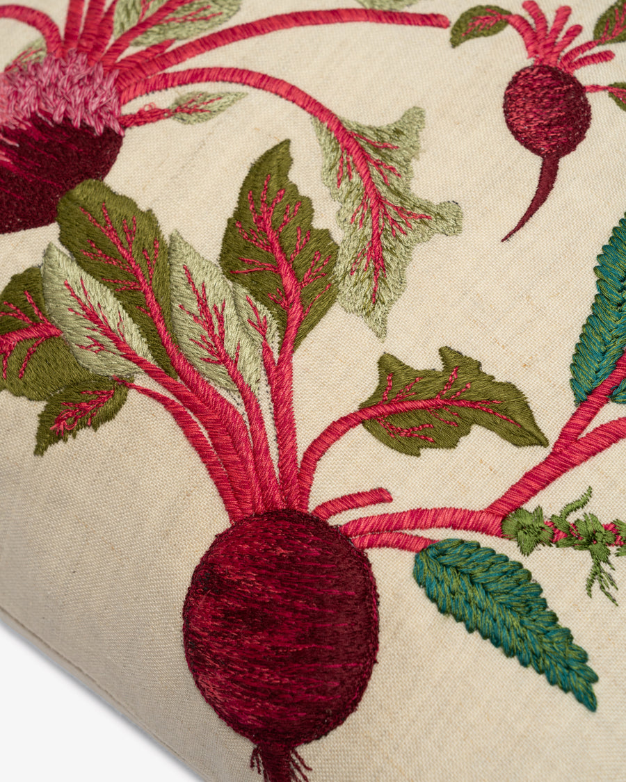 Beet Moon embroidery detail close-up