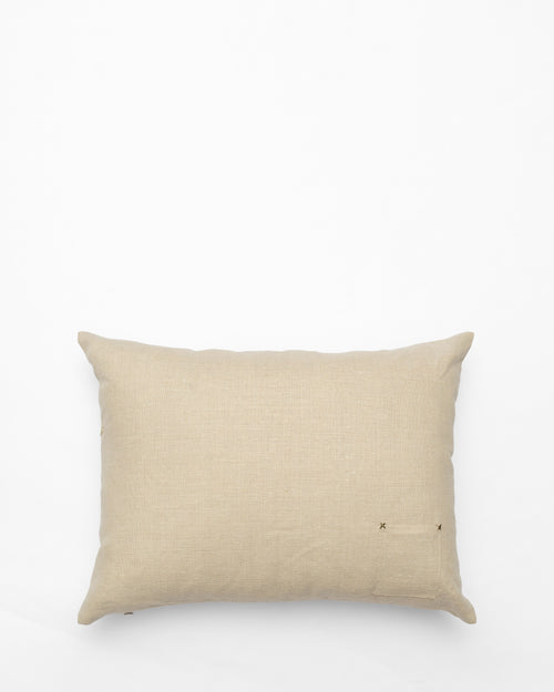 Bisri Forest Neutral Left embroidered cushion, back view