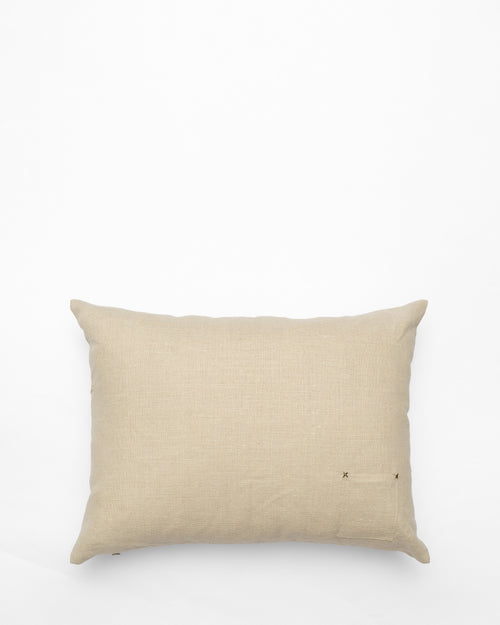 Bisri Forest Neutral Right embroidered cushion, back view