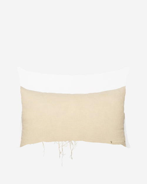 Embroidery linen cushion in Cedar I — forest, charcoal — Bokja, hand-assembled in Beirut