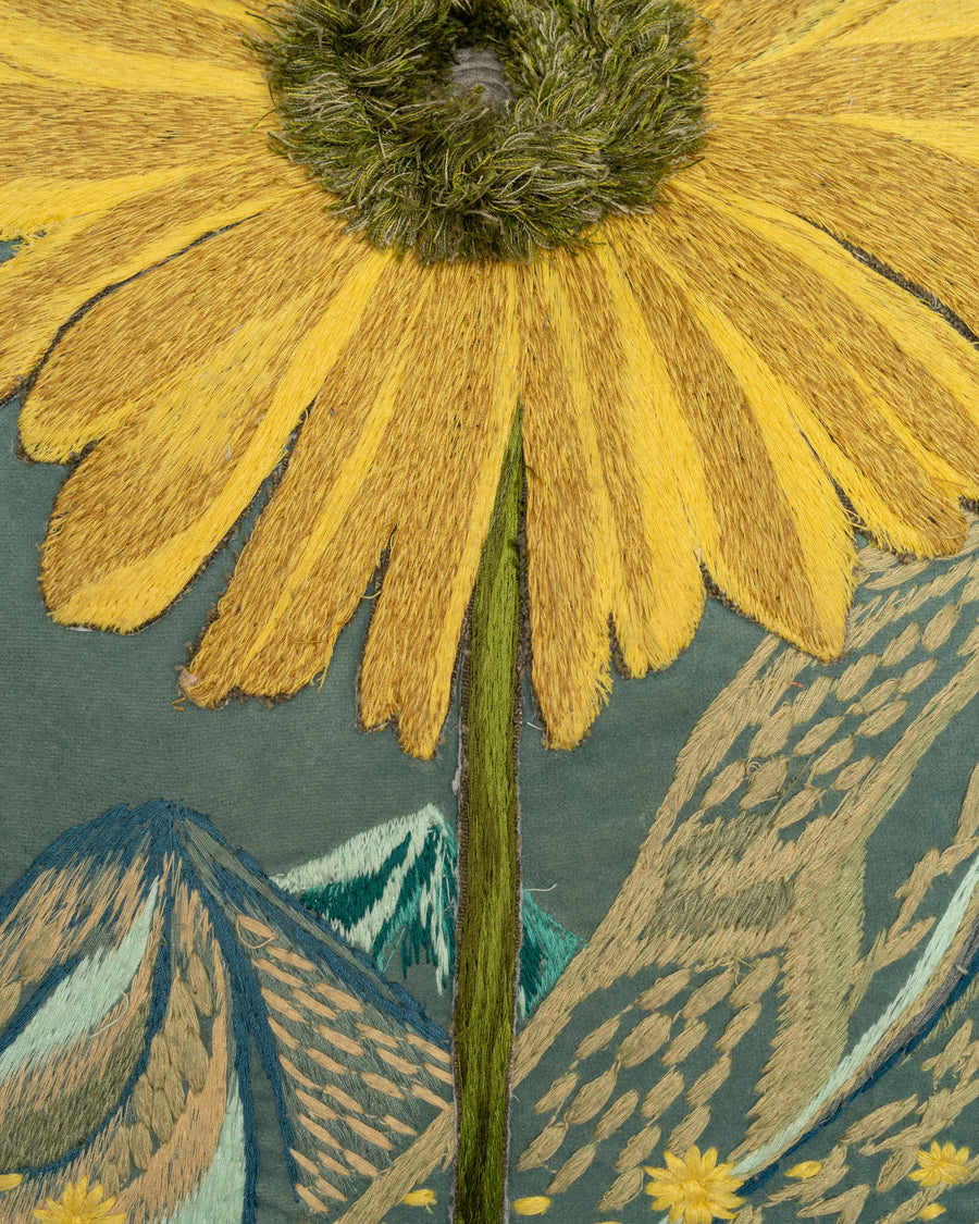 Hills Are Alive embroidery detail close-up