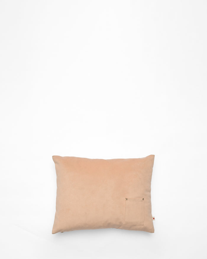 Jane embroidered cushion, back view