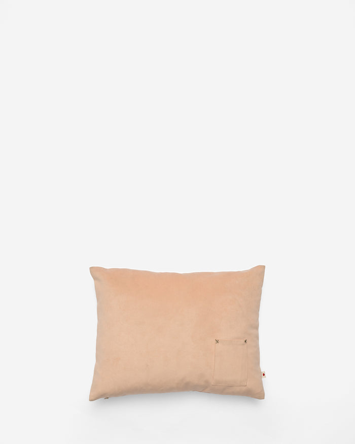 Jane embroidered cushion, back view