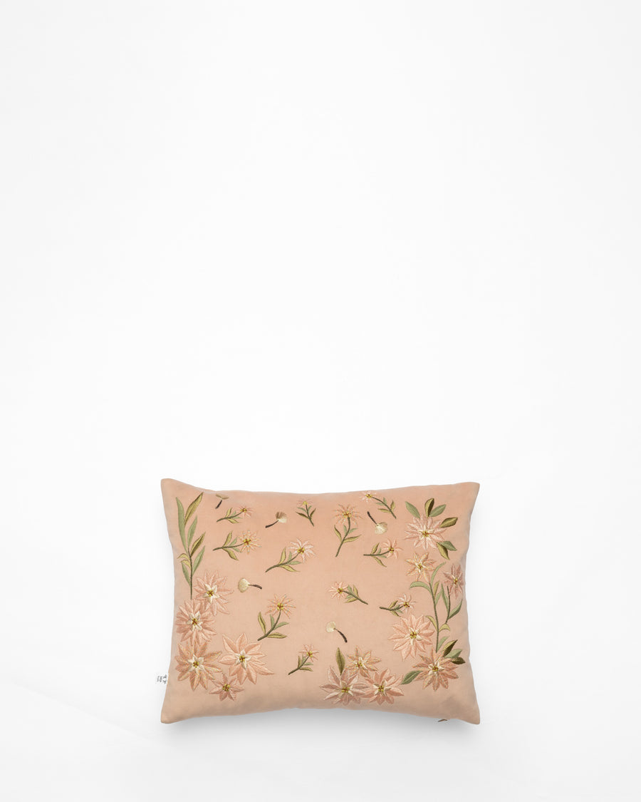 Jane embroidered cushion, front view