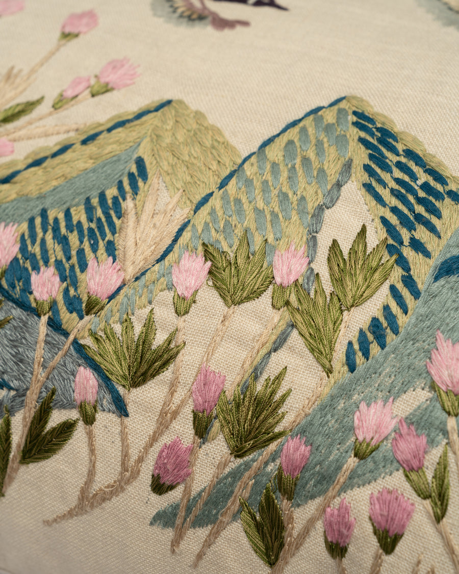 Morning Hymn embroidery detail close-up