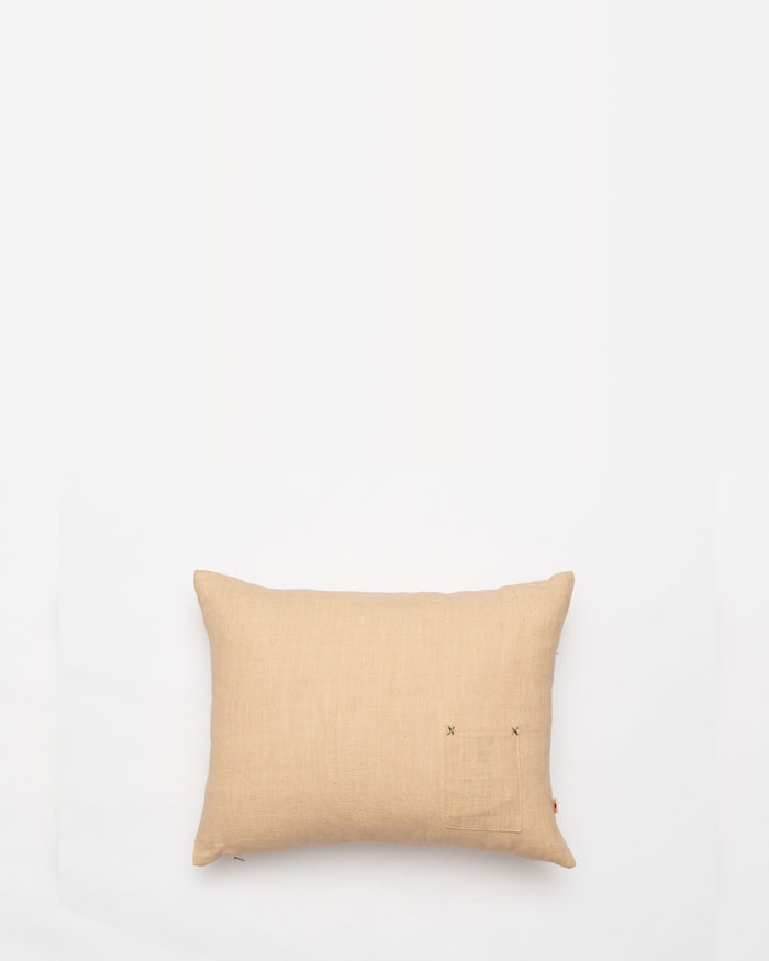 Nectar Within embroidered cushion, back view