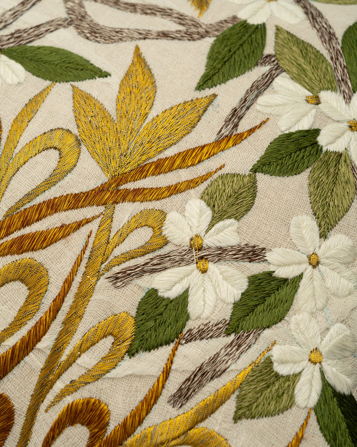 Primavera embroidery detail close-up