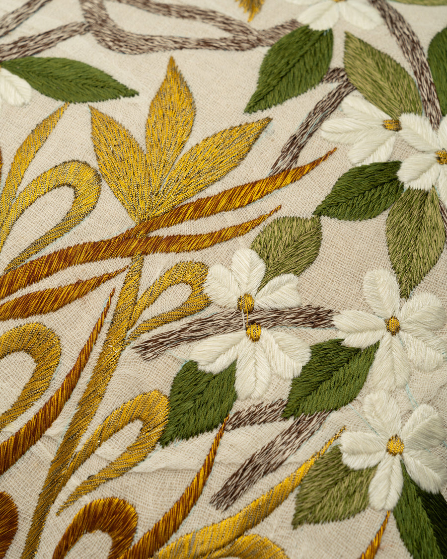 Primavera embroidery detail close-up