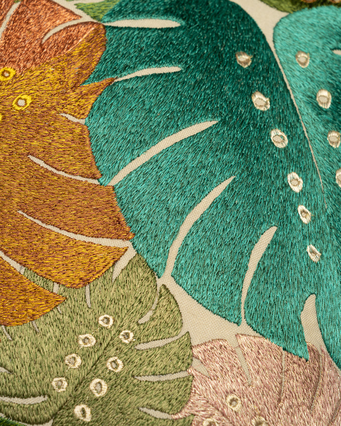 Verde Zak embroidery detail close-up