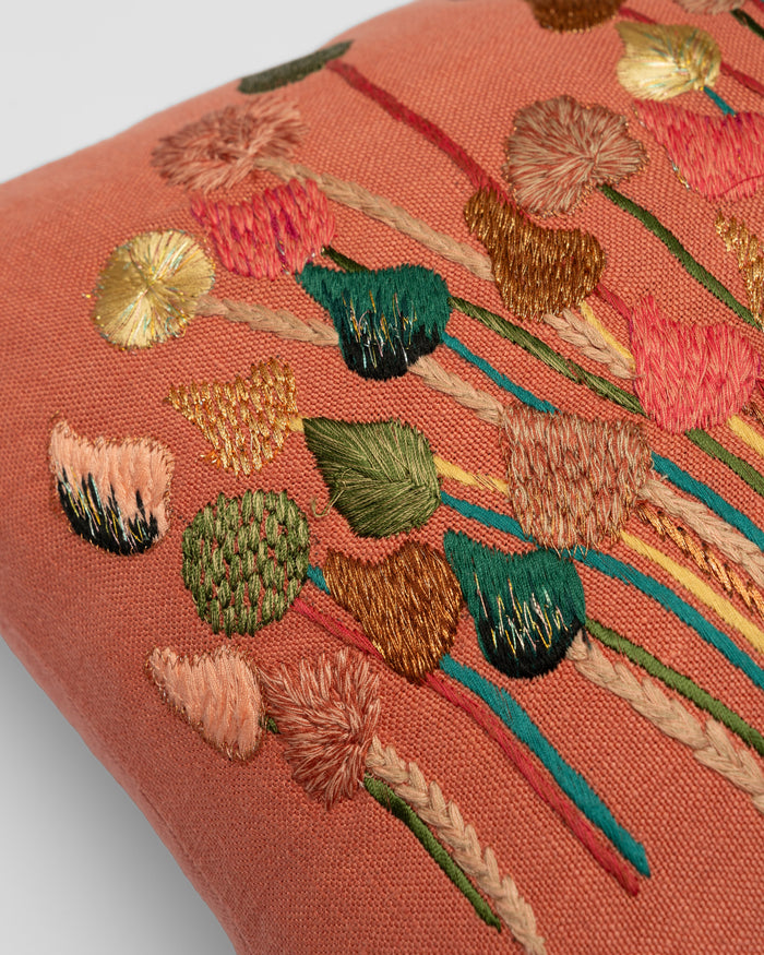 We Are Family embroidery detail close-up
