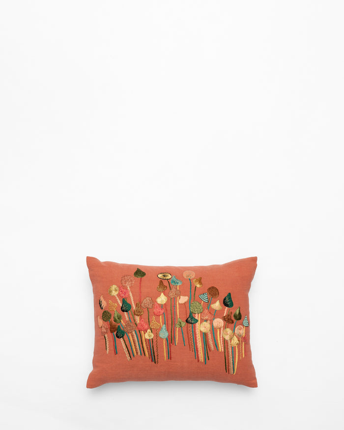 We Are Family embroidered cushion, front view