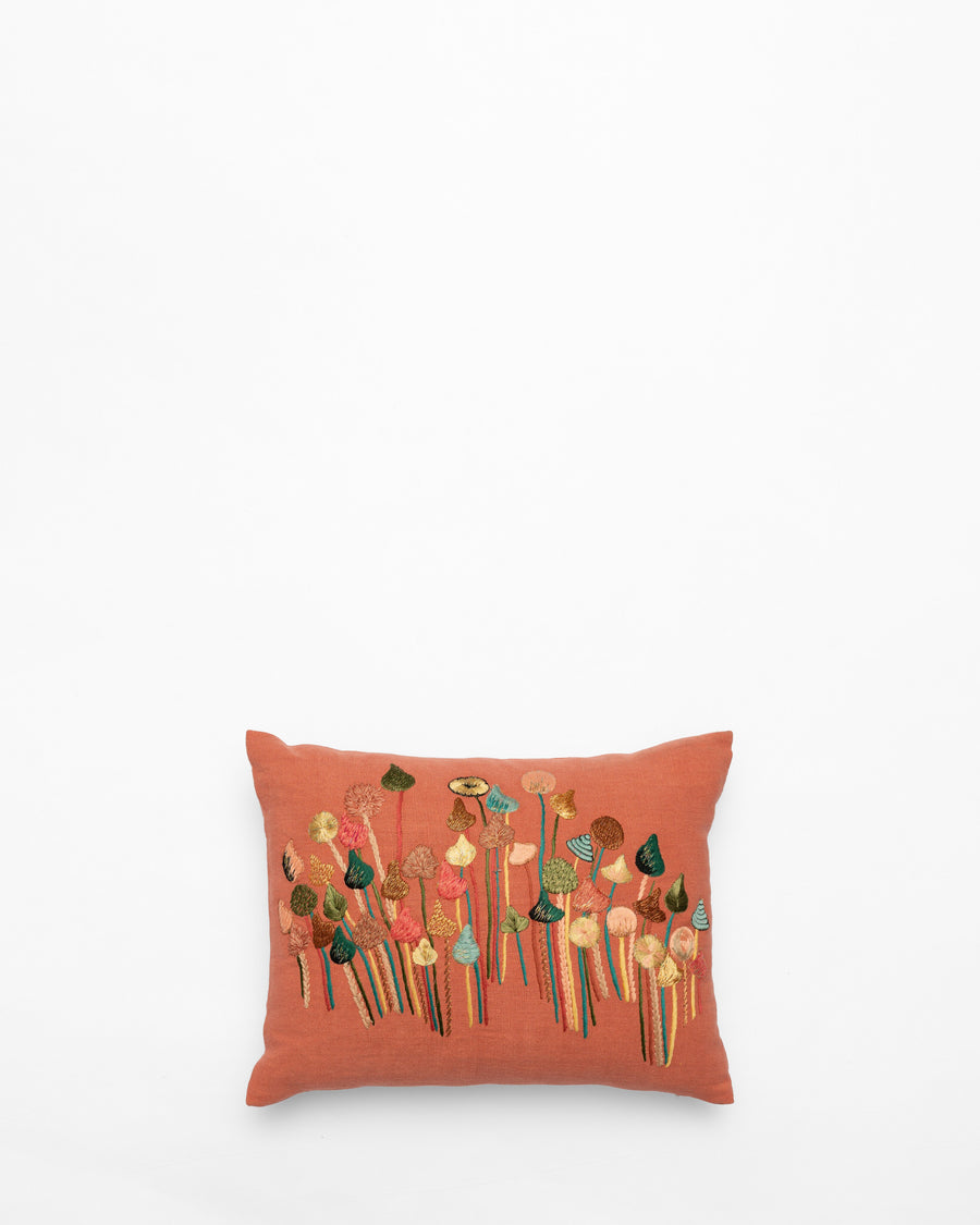 We Are Family embroidered cushion, front view