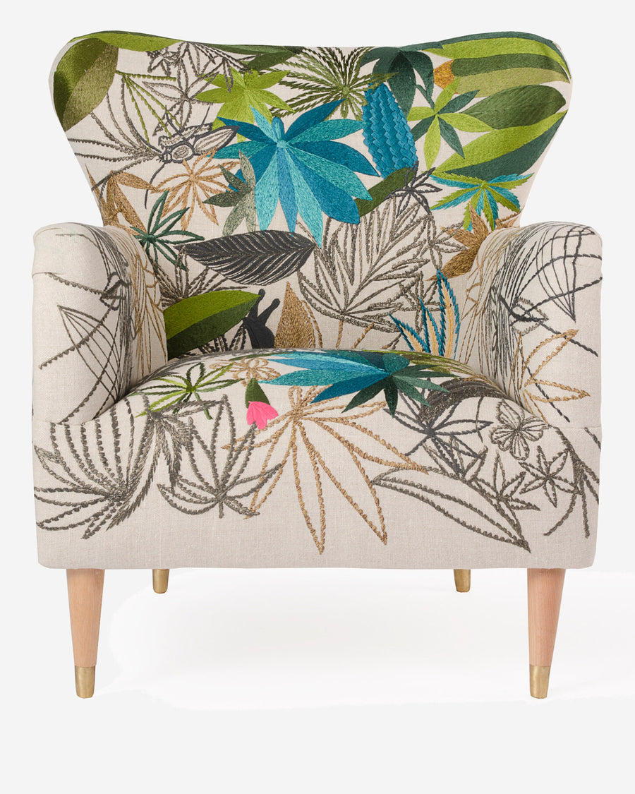 Mickey Armchair in Verde Outline