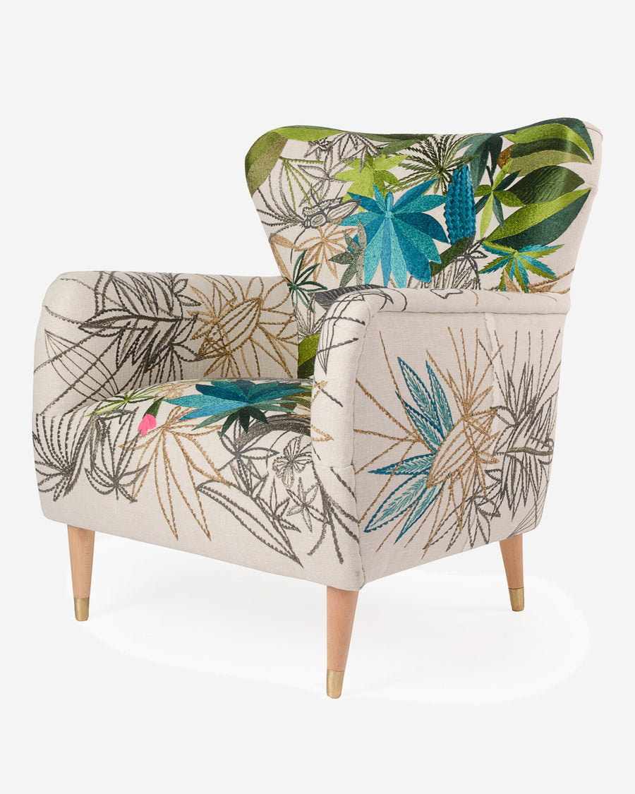 Mickey Armchair in Verde Outline