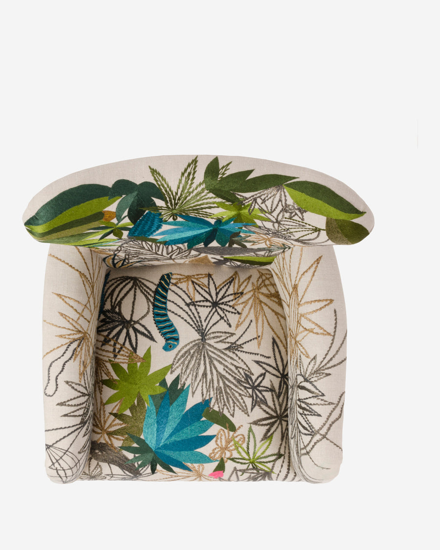 Mickey Armchair in Verde Outline