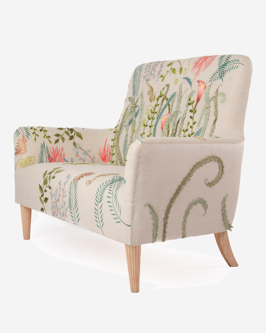 Puccini Sofa in Happy Fern, side view
