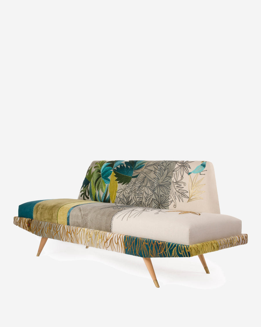 TV Sofa in Verde, side view