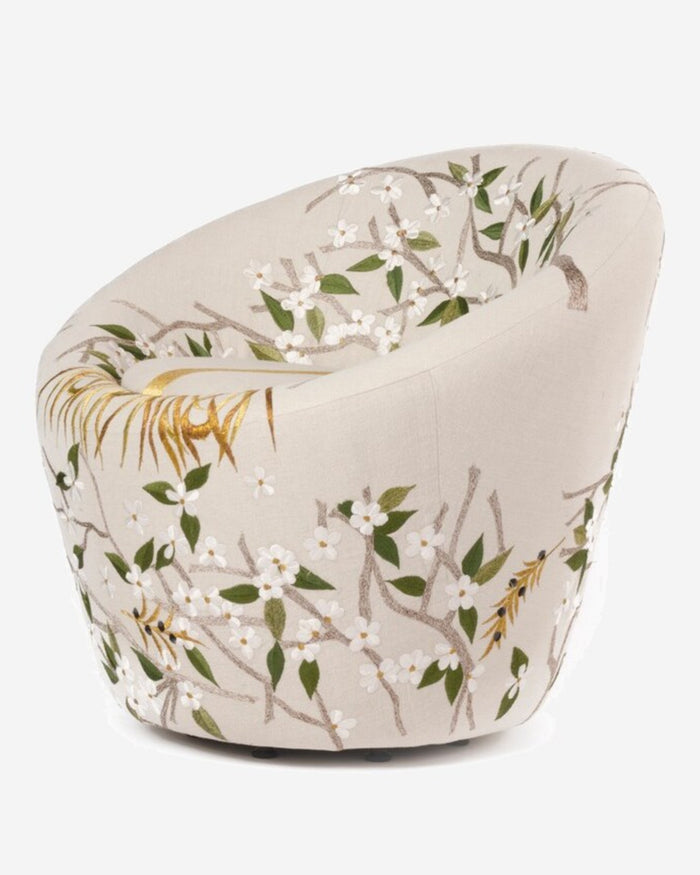 Tub Chair in Primavera, side view