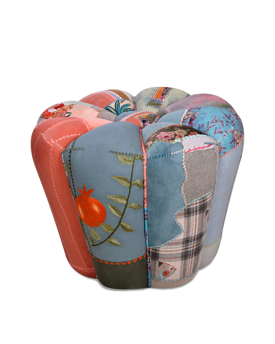 Cynzia big embroidered Pouf Bokja