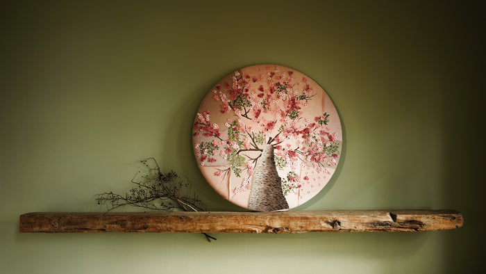 Gallery in Sakura — dusty rose, blush, chocolate — Bokja, hand-assembled in Beirut