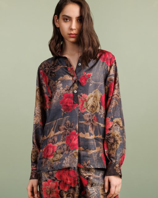 Infatuation black silk shirt