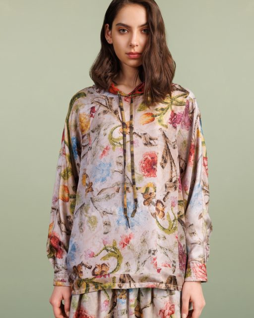 Assemblage 22 X Riverside bokja Reversible Silk Hoodie