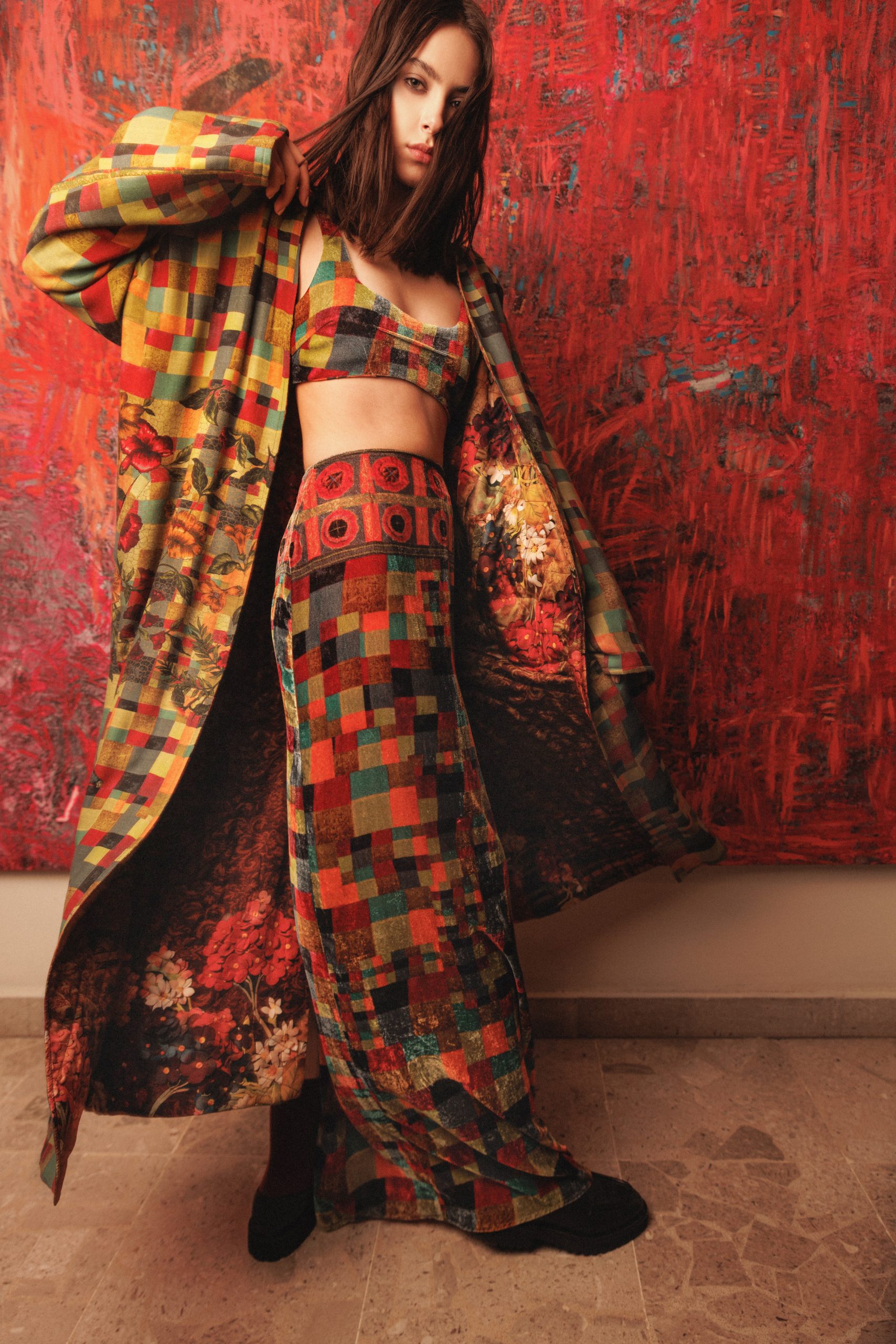 Pixel Alice Velvet Tube Skirt bokja