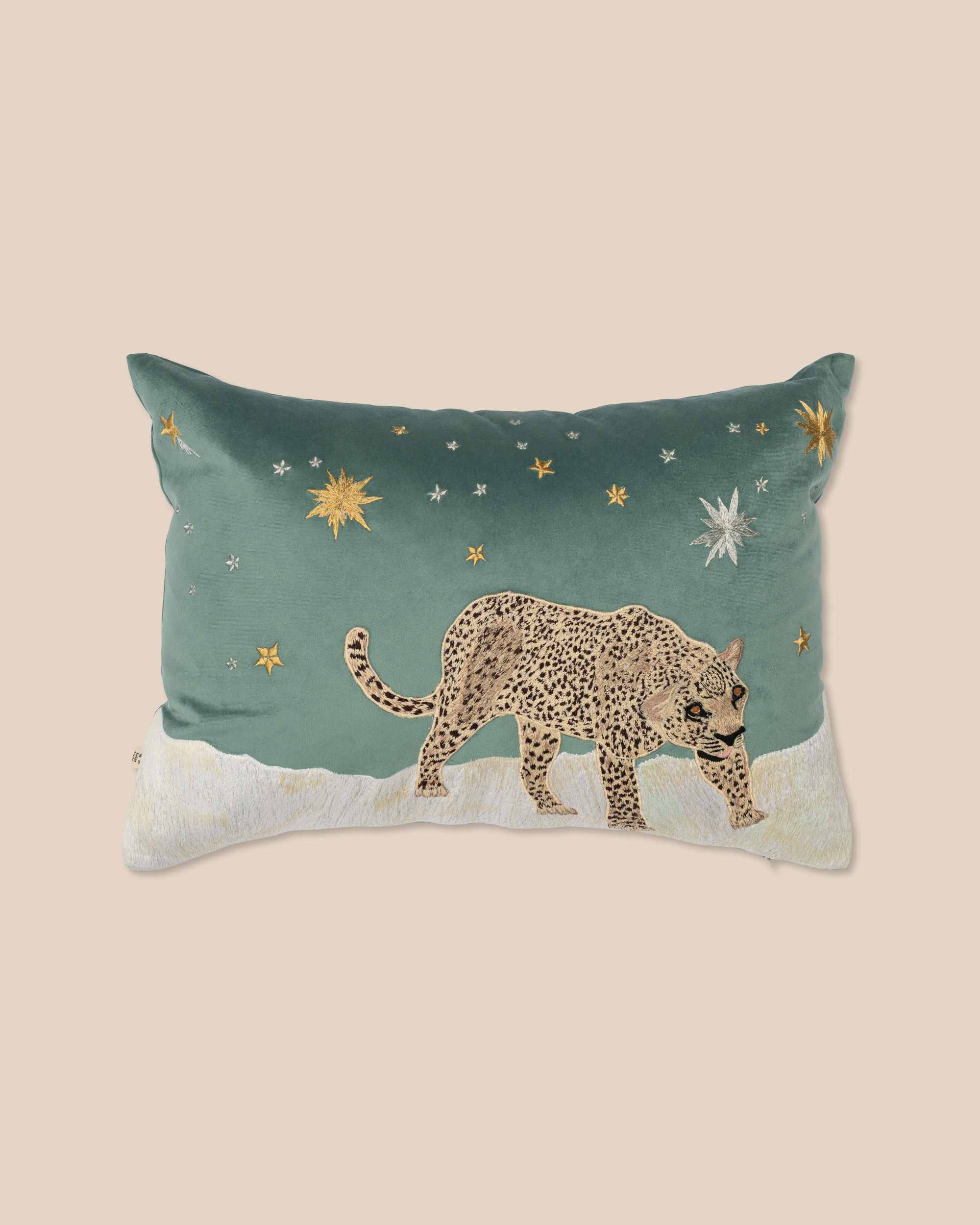 Siberia Embroidered Velvet Cushion